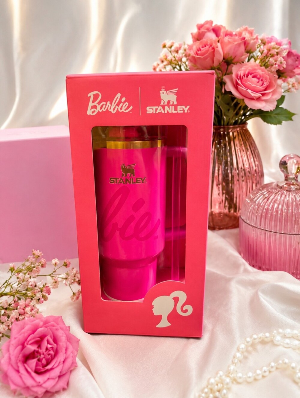 Barbie x Stanley Icon Quencher 40oz Tumbler Pink Limited Edition NIB Rare